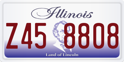 IL license plate Z458808