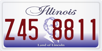 IL license plate Z458811