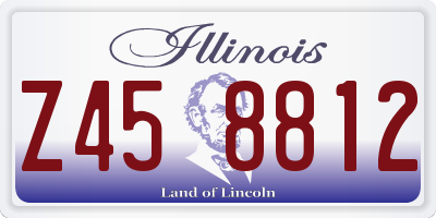 IL license plate Z458812