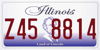 IL license plate Z458814