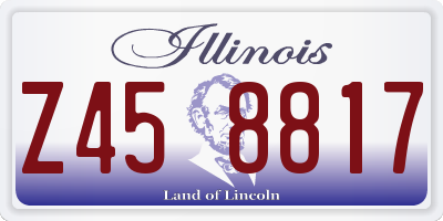 IL license plate Z458817