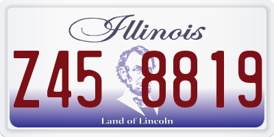 IL license plate Z458819