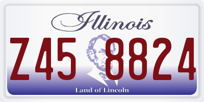 IL license plate Z458824