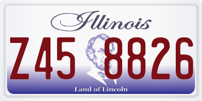 IL license plate Z458826