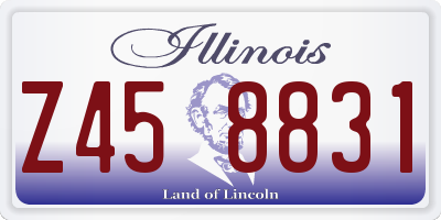 IL license plate Z458831