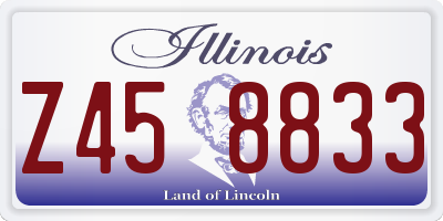 IL license plate Z458833