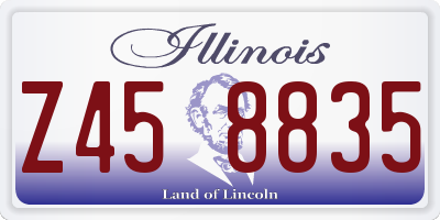 IL license plate Z458835