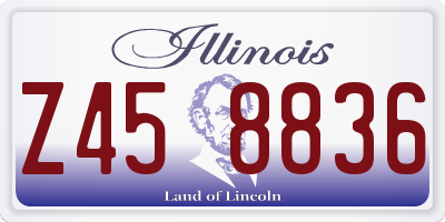 IL license plate Z458836