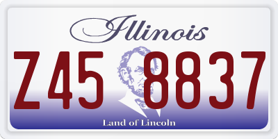 IL license plate Z458837
