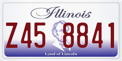 IL license plate Z458841