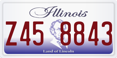 IL license plate Z458843