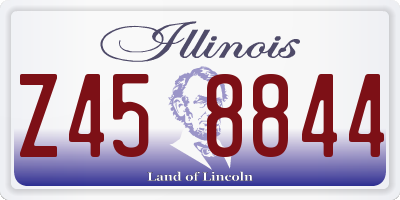 IL license plate Z458844