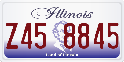 IL license plate Z458845