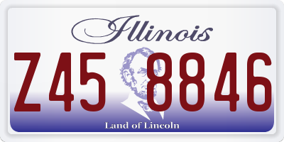 IL license plate Z458846