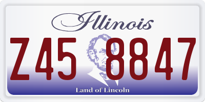 IL license plate Z458847