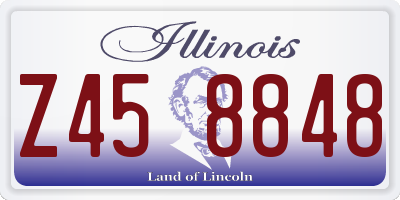 IL license plate Z458848