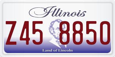 IL license plate Z458850