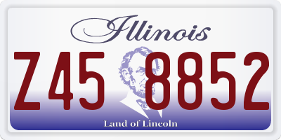 IL license plate Z458852