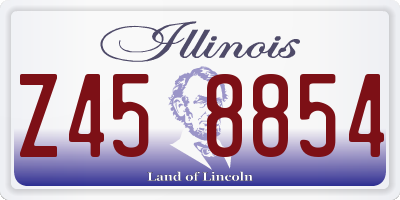 IL license plate Z458854