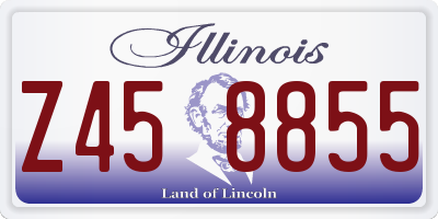 IL license plate Z458855