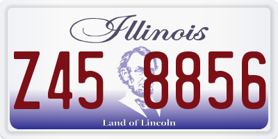 IL license plate Z458856