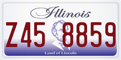 IL license plate Z458859