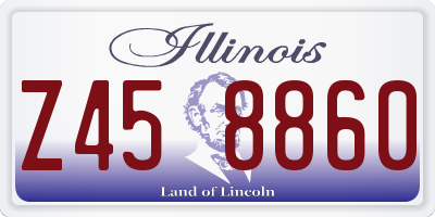 IL license plate Z458860