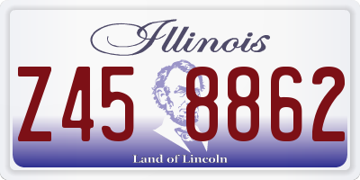 IL license plate Z458862
