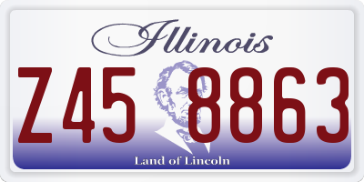 IL license plate Z458863