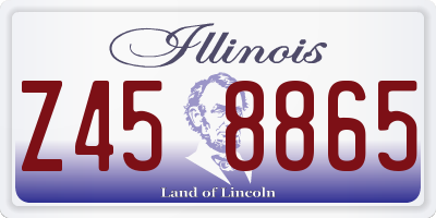 IL license plate Z458865