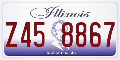 IL license plate Z458867