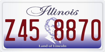 IL license plate Z458870