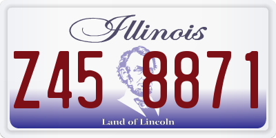 IL license plate Z458871