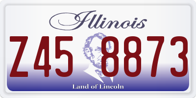 IL license plate Z458873