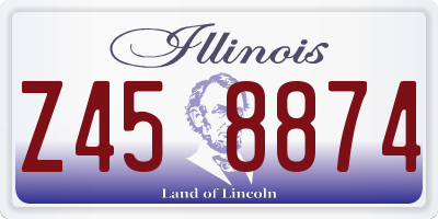 IL license plate Z458874