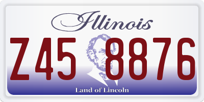 IL license plate Z458876