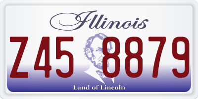 IL license plate Z458879