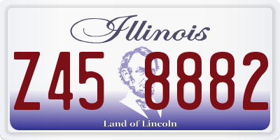IL license plate Z458882