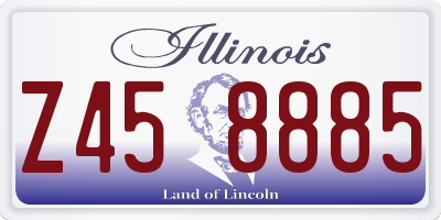 IL license plate Z458885