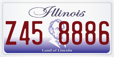 IL license plate Z458886