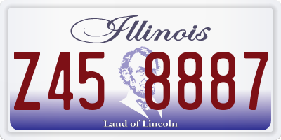 IL license plate Z458887