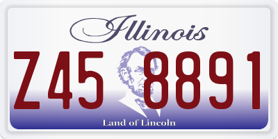 IL license plate Z458891
