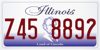 IL license plate Z458892