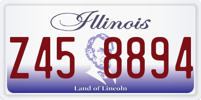 IL license plate Z458894