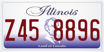 IL license plate Z458896