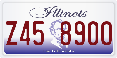 IL license plate Z458900