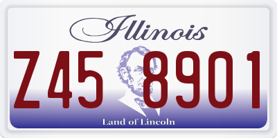 IL license plate Z458901