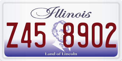 IL license plate Z458902