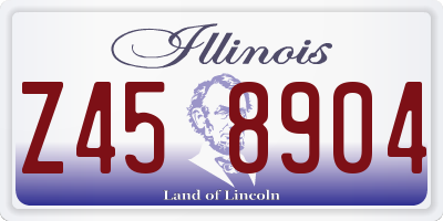 IL license plate Z458904