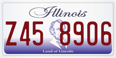 IL license plate Z458906